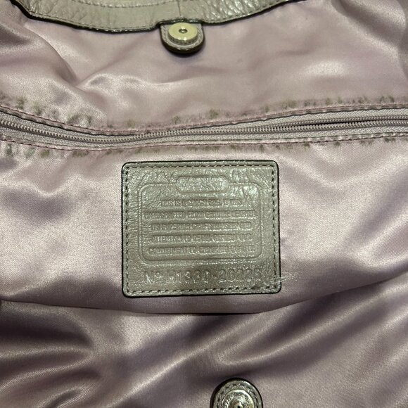 Womens Coach Madison H1380-26225 Lavender Pebbled Leather Shoulder Tote Handbag - Picture 7 of 16